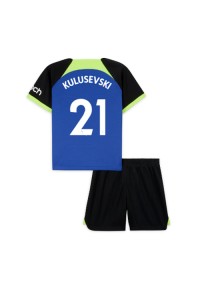 Fotbalové Dres Tottenham Hotspur Dejan Kulusevski #21 Dětské Venkovní Oblečení 2022-23 Krátký Rukáv (+ trenýrky)